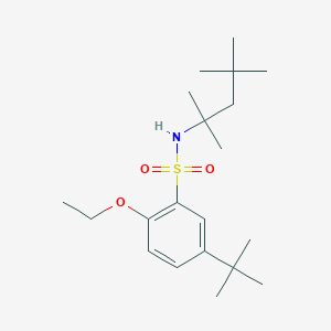 molecular formula C20H35NO3S B2409369 5-tert-butyl-2-ethoxy-N-(2,4,4-trimethylpentan-2-yl)benzene-1-sulfonamide CAS No. 2415571-30-9