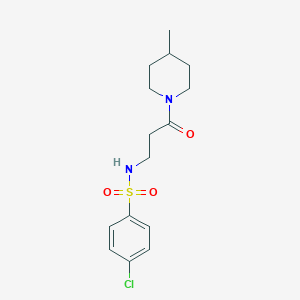 4-Chloro-N-[3-(4-methyl-piperidin-1-yl)-3-oxo-propyl]-benzenesulfonamide