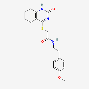 molecular formula C19H23N3O3S B2409370 N-(4-methoxyphenethyl)-2-((2-oxo-1,2,5,6,7,8-hexahydroquinazolin-4-yl)thio)acetamide CAS No. 946217-70-5
