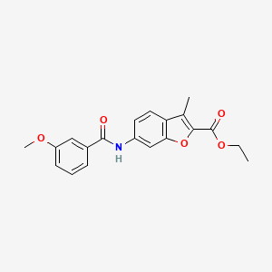 molecular formula C20H19NO5 B2409373 Ethyl 6-(3-methoxybenzamido)-3-methylbenzofuran-2-carboxylate CAS No. 923226-56-6