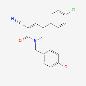 5-(4-Chlorophenyl)-1-(4-methoxybenzyl)-2-oxo-1,2-dihydro-3-pyridinecarbonitrile