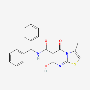 molecular formula C21H17N3O3S B2409375 N-benzhydryl-7-hydroxy-3-methyl-5-oxo-5H-thiazolo[3,2-a]pyrimidine-6-carboxamide CAS No. 898431-72-6