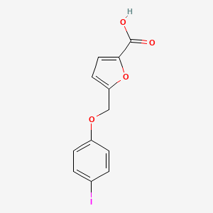 molecular formula C12H9IO4 B2409384 5-[(4-碘苯氧基)甲基]呋喃-2-羧酸 CAS No. 406470-50-6