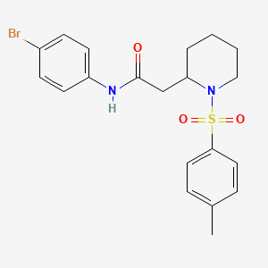 molecular formula C20H23BrN2O3S B2409386 N-(4-溴苯基)-2-(1-对甲苯磺酰哌啶-2-基)乙酰胺 CAS No. 941904-16-1