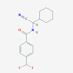 molecular formula C16H18F2N2O B2409392 N-[Cyano(cyclohexyl)methyl]-4-(difluoromethyl)benzamide CAS No. 2178247-59-9