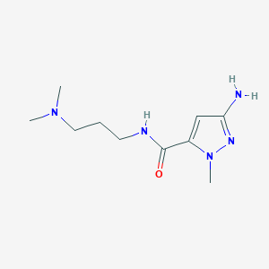 molecular formula C10H19N5O B2409393 3-amino-N-[3-(dimethylamino)propyl]-1-methyl-1H-pyrazole-5-carboxamide CAS No. 870514-12-8
