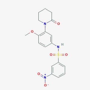 N-(4-methoxy-3-(2-oxopiperidin-1-yl)phenyl)-3-nitrobenzenesulfonamide
