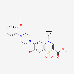 molecular formula C24H26FN3O5S B2409400 N-(3-chloro-4-methoxyphenyl)-1-[4-(pyrrolidin-1-ylsulfonyl)phenyl]-1H-imidazole-4-carboxamide CAS No. 1116010-24-2