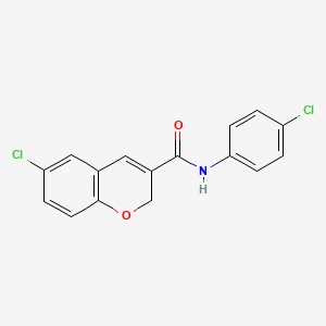 molecular formula C16H11Cl2NO2 B2409401 6-chloro-N-(4-chlorophenyl)-2H-chromene-3-carboxamide CAS No. 288861-05-2