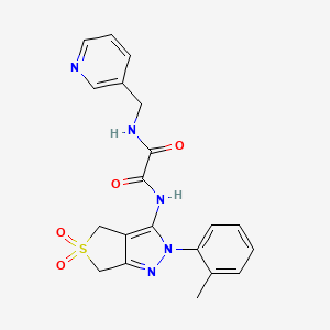 N1-(5,5-dioxido-2-(o-tolyl)-4,6-dihydro-2H-thieno[3,4-c]pyrazol-3-yl)-N2-(pyridin-3-ylmethyl)oxalamide