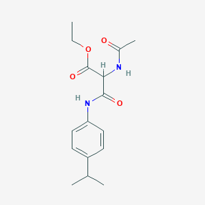 molecular formula C16H22N2O4 B2409415 2-(乙酰氨基)-3-(4-异丙基苯胺基)-3-氧代丙酸乙酯 CAS No. 866017-99-4