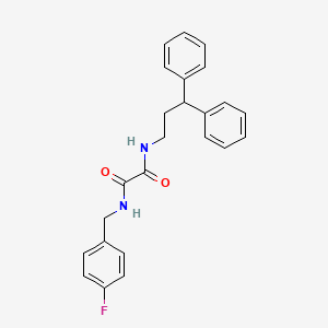 molecular formula C24H23FN2O2 B2409422 N1-(3,3-diphenylpropyl)-N2-(4-fluorobenzyl)oxalamide CAS No. 941980-33-2