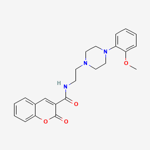 molecular formula C23H25N3O4 B2409425 N-(2-(4-(2-methoxyphenyl)piperazin-1-yl)ethyl)-2-oxo-2H-chromene-3-carboxamide CAS No. 440117-55-5