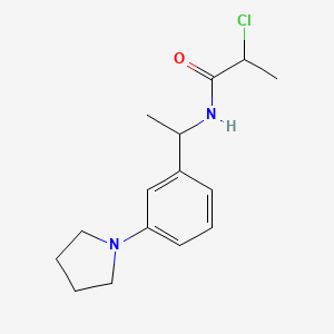 2-Chloro-N-[1-(3-pyrrolidin-1-ylphenyl)ethyl]propanamide