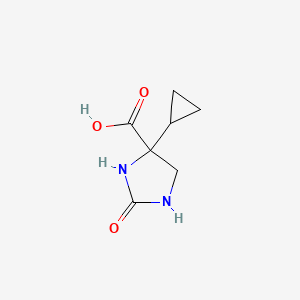 molecular formula C7H10N2O3 B2409438 4-Cyclopropyl-2-oxoimidazolidine-4-carboxylic acid CAS No. 2248291-61-2