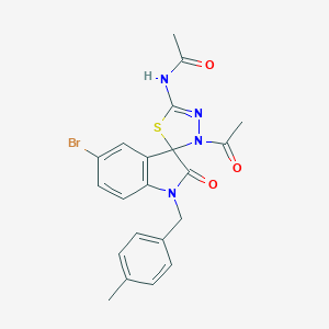 N-[3'-acetyl-5-bromo-1-(4-methylbenzyl)-2-oxo-1,2-dihydro-3'H-spiro[indole-3,2'-[1,3,4]thiadiazol]-5'-yl]acetamide
