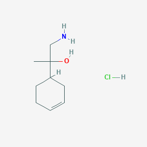 molecular formula C9H18ClNO B2409457 1-Amino-2-cyclohex-3-en-1-ylpropan-2-ol;hydrochloride CAS No. 2375262-28-3