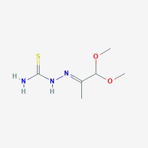 molecular formula C6H13N3O2S B2409460 [(E)-1,1-Dimethoxypropan-2-ylideneamino]thiourea CAS No. 80083-14-3