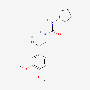 molecular formula C16H24N2O4 B2409478 1-Cyclopentyl-3-(2-(3,4-dimethoxyphenyl)-2-hydroxyethyl)urea CAS No. 1797964-52-3
