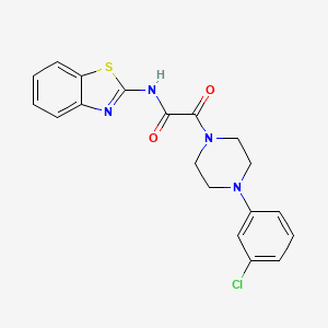 molecular formula C19H17ClN4O2S B2409479 N-(benzo[d]thiazol-2-yl)-2-(4-(3-chlorophenyl)piperazin-1-yl)-2-oxoacetamide CAS No. 920229-62-5