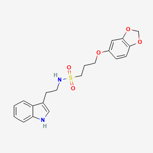 molecular formula C20H22N2O5S B2409481 N-(2-(1H-indol-3-yl)ethyl)-3-(benzo[d][1,3]dioxol-5-yloxy)propane-1-sulfonamide CAS No. 946214-23-9