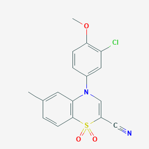 molecular formula C17H13ClN2O3S B2409496 N-cycloheptyl-6-isopropyl-2-methylimidazo[2,1-b][1,3]thiazole-5-sulfonamide CAS No. 1226427-45-7
