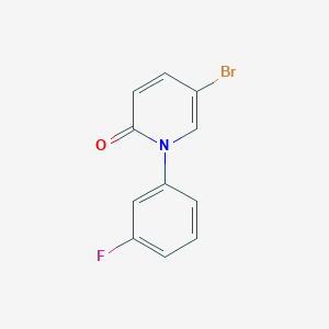 molecular formula C11H7BrFNO B2409500 5-Bromo-1-(3-fluorophenyl)pyridin-2(1H)-one CAS No. 1590405-51-8