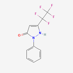 molecular formula C11H7F5N2O B2409501 3-(五氟乙基)-1-苯基-1H-吡唑-5-醇 CAS No. 132631-84-6