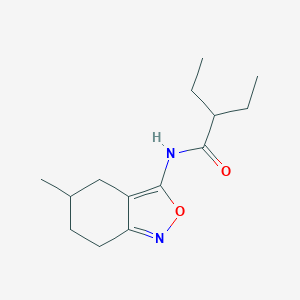 molecular formula C14H22N2O2 B240951 2-ethyl-N-(5-methyl-4,5,6,7-tetrahydro-2,1-benzisoxazol-3-yl)butanamide 