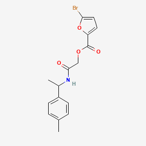 molecular formula C16H16BrNO4 B2409540 2-{[1-(4-Methylphenyl)ethyl]amino}-2-oxoethyl 5-bromofuran-2-carboxylate CAS No. 1291841-72-9