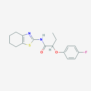 molecular formula C17H19FN2O2S B240955 2-(4-fluorophenoxy)-N-(4,5,6,7-tetrahydro-1,3-benzothiazol-2-yl)butanamide 