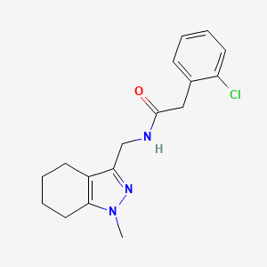 molecular formula C17H20ClN3O B2409558 2-(2-chlorophenyl)-N-[(1-methyl-4,5,6,7-tetrahydro-1H-indazol-3-yl)methyl]acetamide CAS No. 1448052-11-6