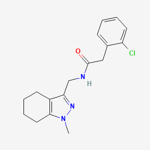 molecular formula C17H20ClN3O B2409558 2-(2-Chlorophenyl)-N-[(1-methyl-4,5,6,7-tetrahydroindazol-3-YL)methyl]acetamide CAS No. 1448052-11-6