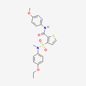molecular formula C21H22N2O5S2 B2409562 3-[(4-ethoxyphenyl)(methyl)sulfamoyl]-N-(4-methoxyphenyl)thiophene-2-carboxamide CAS No. 1251583-33-1