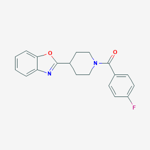 molecular formula C19H17FN2O2 B240957 2-[1-(4-Fluorobenzoyl)piperidin-4-yl]-1,3-benzoxazole 