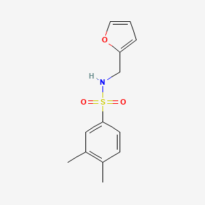 molecular formula C13H15NO3S B2409603 N-(furan-2-ylmethyl)-3,4-dimethylbenzenesulfonamide CAS No. 364602-44-8