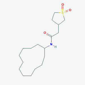 molecular formula C18H33NO3S B240962 N-cyclododecyl-2-(1,1-dioxidotetrahydro-3-thienyl)acetamide 