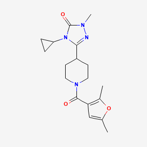 B2409646 4-cyclopropyl-3-(1-(2,5-dimethylfuran-3-carbonyl)piperidin-4-yl)-1-methyl-1H-1,2,4-triazol-5(4H)-one CAS No. 1797584-20-3