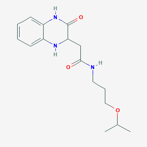molecular formula C16H23N3O3 B240969 N-(3-isopropoxypropyl)-2-(3-oxo-1,2,3,4-tetrahydro-2-quinoxalinyl)acetamide 