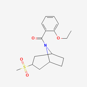 B2409738 (2-ethoxyphenyl)((1R,5S)-3-(methylsulfonyl)-8-azabicyclo[3.2.1]octan-8-yl)methanone CAS No. 1705781-59-4