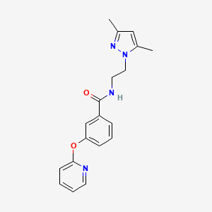 B2409749 N-[2-(3,5-dimethyl-1H-pyrazol-1-yl)ethyl]-3-(pyridin-2-yloxy)benzamide CAS No. 1705160-99-1