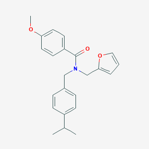 molecular formula C23H25NO3 B240975 N-(2-furylmethyl)-N-(4-isopropylbenzyl)-4-methoxybenzamide 