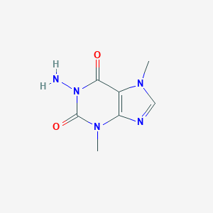 molecular formula C7H9N5O2 B024098 1-Amino-3,7-dimethylpurine-2,6-dione CAS No. 81281-47-2