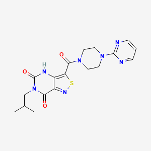 B2409842 6-isobutyl-3-{[4-(2-pyrimidinyl)piperazino]carbonyl}isothiazolo[4,3-d]pyrimidine-5,7(4H,6H)-dione CAS No. 1251550-27-2