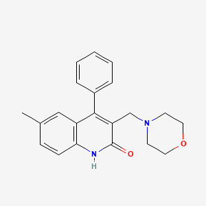 6-methyl-3-(morpholinomethyl)-4-phenylquinolin-2(1H)-one