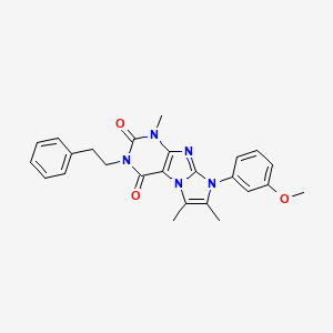 8-(3-methoxyphenyl)-1,6,7-trimethyl-3-phenethyl-1H-imidazo[2,1-f]purine-2,4(3H,8H)-dione