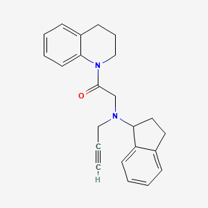 2-[(2,3-dihydro-1H-inden-1-yl)(prop-2-yn-1-yl)amino]-1-(1,2,3,4-tetrahydroquinolin-1-yl)ethan-1-one