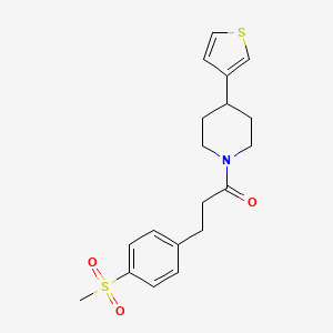 3-(4-(Methylsulfonyl)phenyl)-1-(4-(thiophen-3-yl)piperidin-1-yl)propan-1-one
