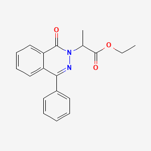 molecular formula C19H18N2O3 B2409863 ethyl 2-[1-oxo-4-phenyl-2(1H)-phthalazinyl]propanoate CAS No. 853333-95-6