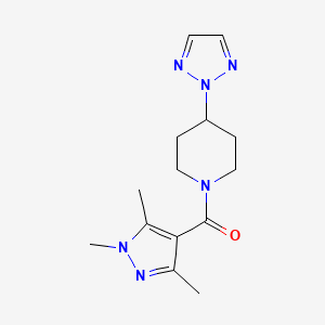 (4-(2H-1,2,3-triazol-2-yl)piperidin-1-yl)(1,3,5-trimethyl-1H-pyrazol-4-yl)methanone